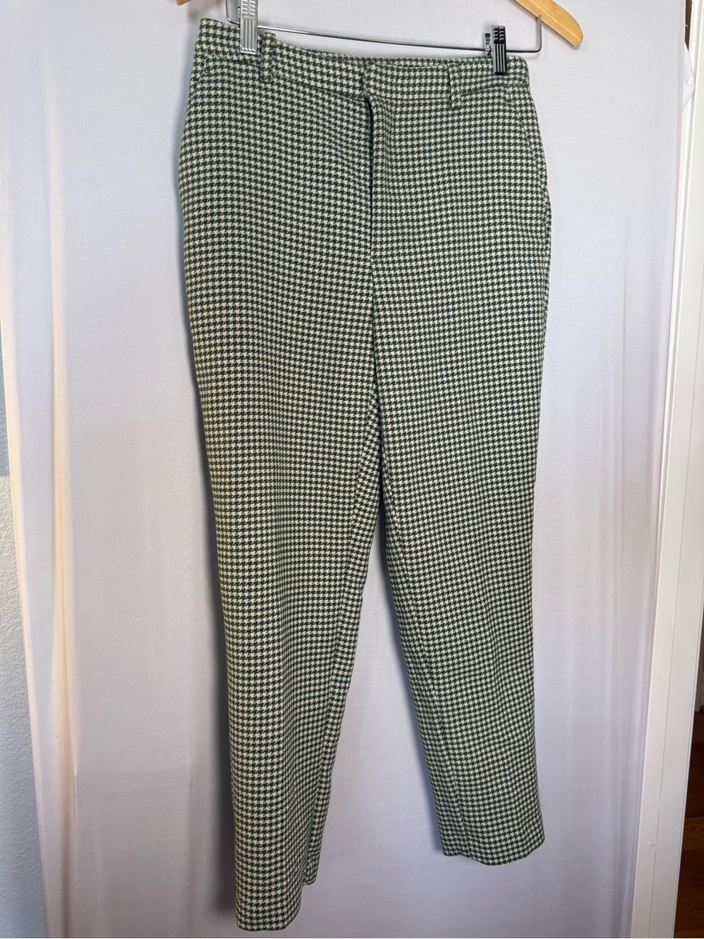 MOTF Green and White Houndstooth Chinos